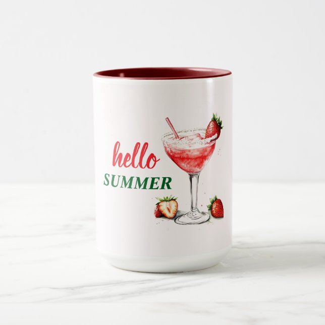 Hello Summer | Strawberry Cocktail Combo Mug (Center)