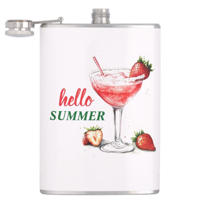 Hello Summer | Strawberry Cocktail Flask (Opened)