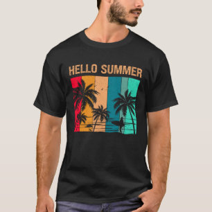 Hello Summer  Sun Sea and Sand  Summer Surfing Vac T-Shirt