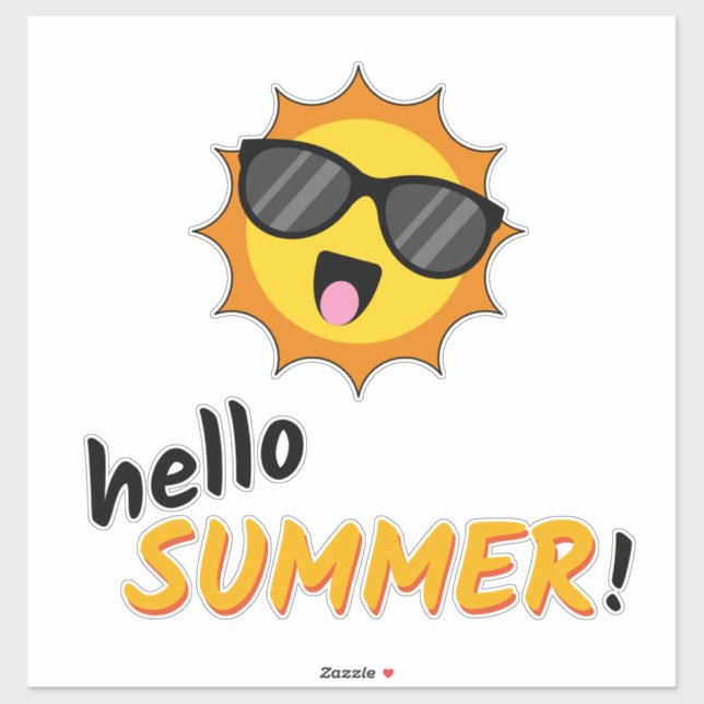 Hello Summer Sun with Sunglasses (Sheet)