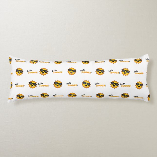 Hello Summer Sun with Sunglasses Body Cushion (Front)