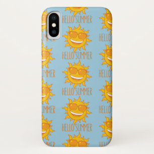 Hello Summer Sun With Sunglasses iPhone X Case