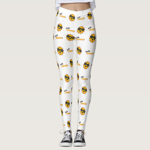 Hello Summer Sun with Sunglasses Leggings