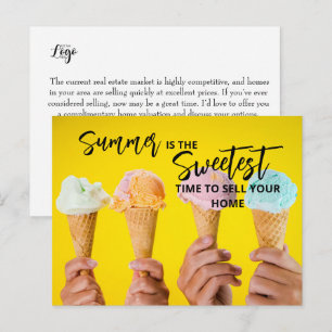 Hello Summer! sweetest time Real Estate Marketing Postcard