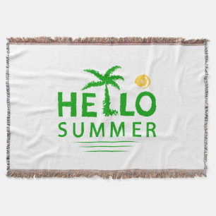 Hello Summer Throw Blanket
