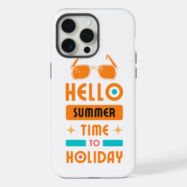 hello summer, time to holiday iPhone case (Back)