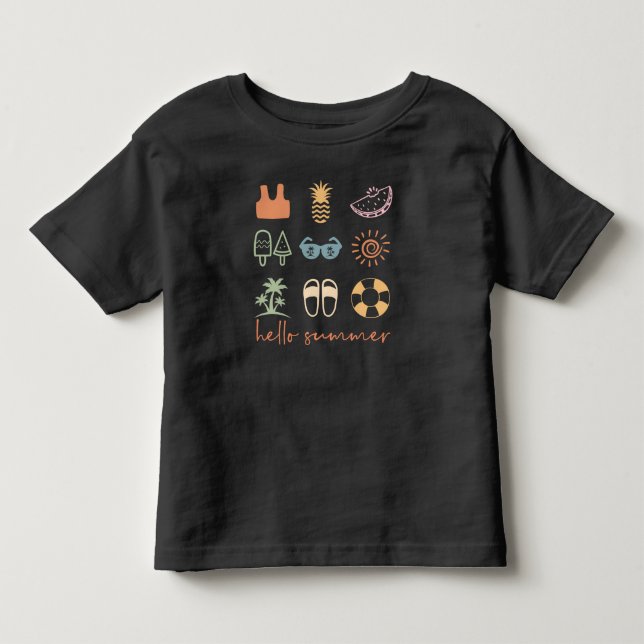 Hello Summer Toddler T-Shirt (Front)