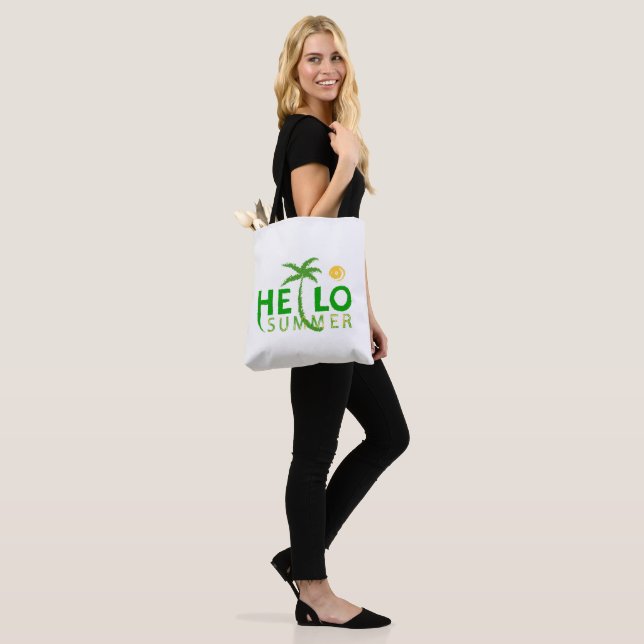 Hello Summer Tote Bag (On Model)