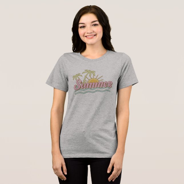 Hello Summer Tri-Blend Shirt (Front Full)
