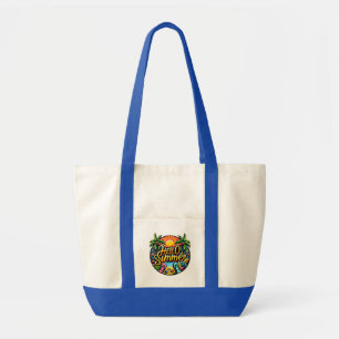 Hello Summer Tropical Beach Tote Bag
