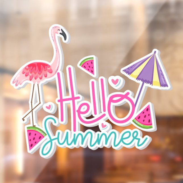 Hello Summer Tropical Flamingo Watermelon Paradise (Sheet 2)
