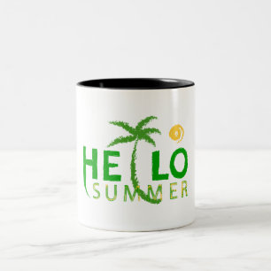 Hello Summer Two-Tone Coffee Mug