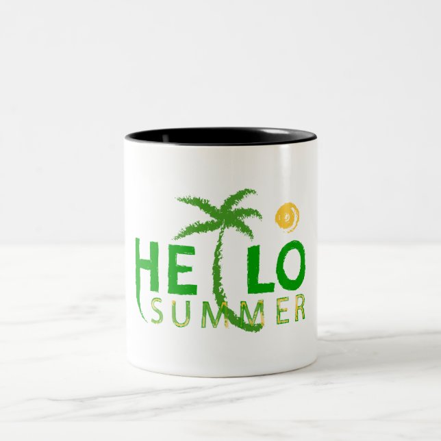 Hello Summer Two-Tone Coffee Mug (Center)