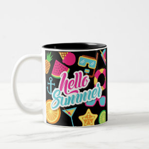 Hello Summer Two-Tone Coffee Mug