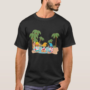 Hello Summer Vacation Garden Gnomes Beach Vibes T-Shirt