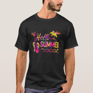 Hello Summer Vacation Hawaii Beach Summer Vibes Ti T-Shirt