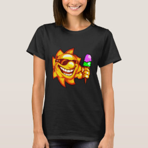 Hello Summer Vacation Ice Cream Popsicle Ice Lolly T-Shirt