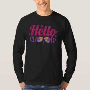 Hello Summer Vacation Sunglasses Sand Sea Sun And T-Shirt