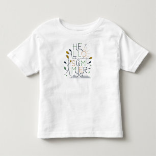 HELLO SUMMER VIBES – Minimal Monoline Toddler T-Shirt