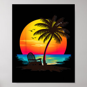 Hello Summer Vibes Vacation Mens Womens Beach Crui Poster