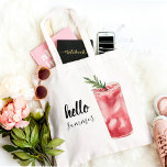 Hello Summer Watercolor Red Cherry Cocktail Tote Bag<br><div class="desc">Hello Summer Watercolor Red Cherry Cocktail</div>