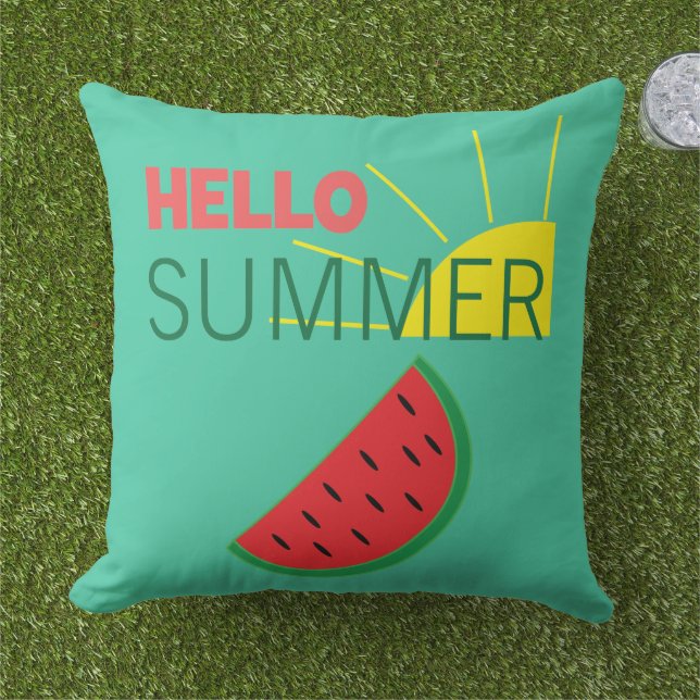 Hello Summer Watermelon Cushion (Grass)
