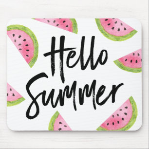 Hello Summer Watermelon Mouse Pad