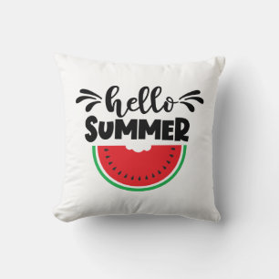 Hello Summer Watermelon Patio Outdoor Cushion