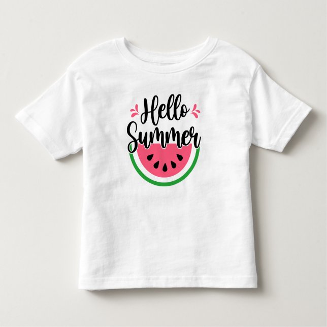 Hello Summer Watermelon Toddler T-Shirt (Front)
