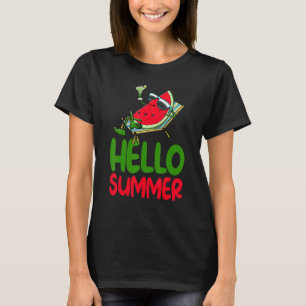 Hello Summer Watermelon Women Love Melon Fruit T-Shirt