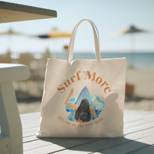 Hello Summer with typography Tropical Tote Bag