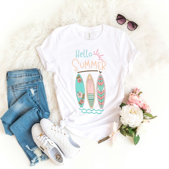 Hello Summer Women's Beach Vibe T-Shirt (Creator Uploaded)