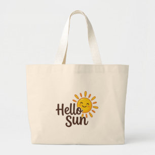 Hello Sun Large Tote Bag