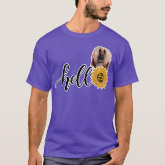 Hello Sunflower Afghan Hound 2  T-Shirt