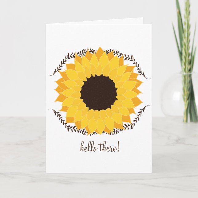 hello sunflower card (Front)