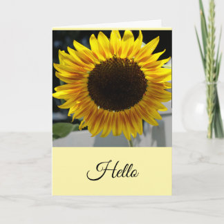 Hello Sunflower Card