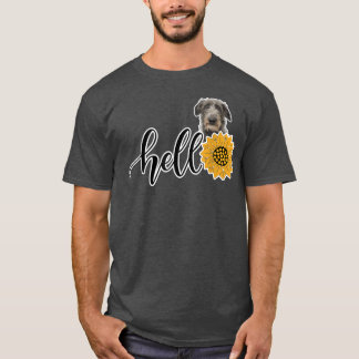 Hello Sunflower Scottish Deerhound  T-Shirt