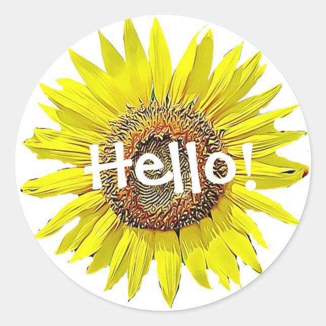 Hello Sunflower Stickers (Front)