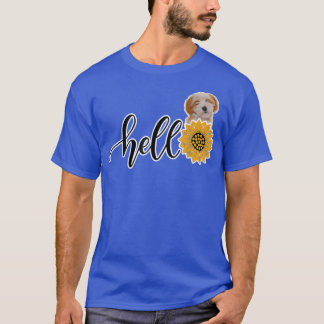 Hello Sunflower Tibetan Terrier  T-Shirt