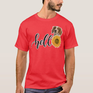 Hello Sunflower Welsh Springer Spaniel  T-Shirt