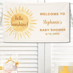 Hello Sunshine Baby Shower  Banner