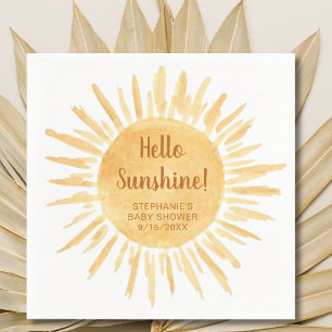 Hello Sunshine Boho Baby Shower Napkin