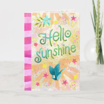 Hello Sunshine – Bright Hand Lettered Greeting