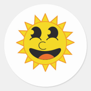 Hello Sunshine Classic Round Sticker