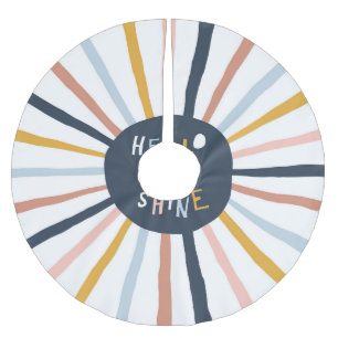 Hello Sunshine: Colourful Childish Typography Brushed Polyester Tree Skirt