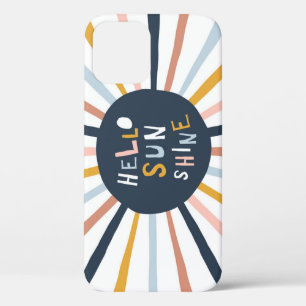 Hello Sunshine: Colourful Childish Typography iPhone 12 Case