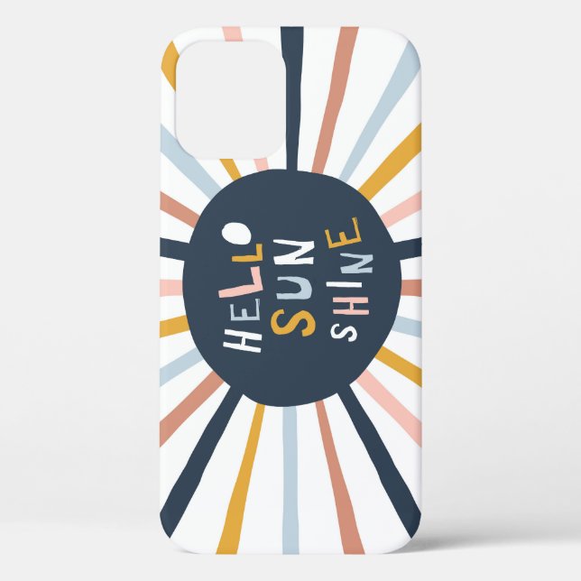 Hello Sunshine: Colourful Childish Typography Case-Mate iPhone Case (Back)