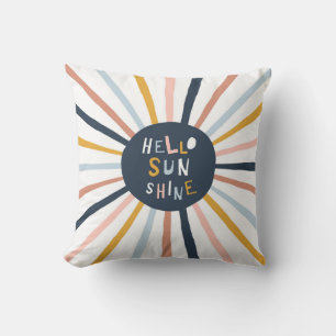 Hello Sunshine: Colourful Childish Typography Cushion