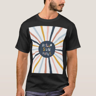 Hello Sunshine: Colourful Childish Typography T-Shirt