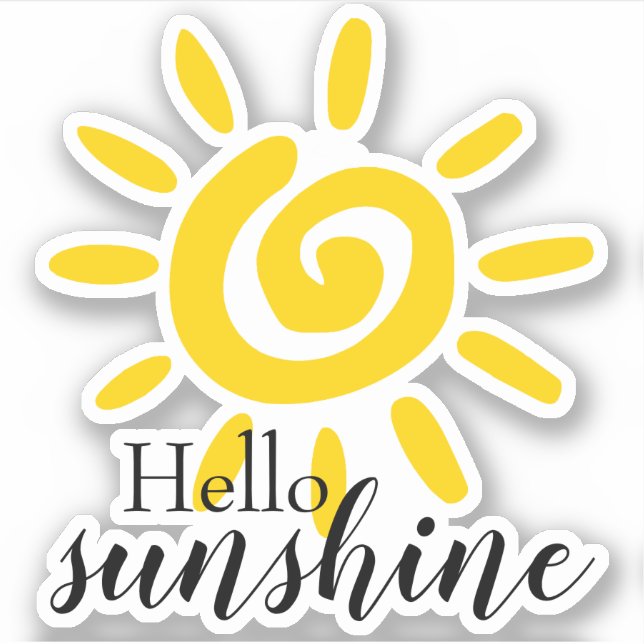 Hello Sunshine | Custom Cut Vinyl (Front)
